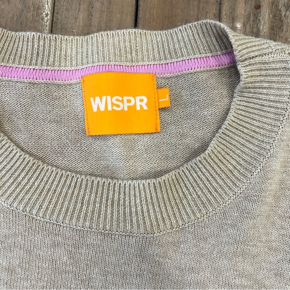 Wispr Aubrey Silk-Blend Cream Multicolor Pullover Sweater Women's Large abstract - Picture 5 of 9